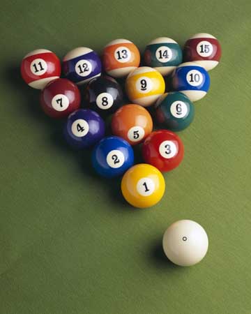 15 pool balls