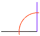 construct C on perp line at B length AB/2