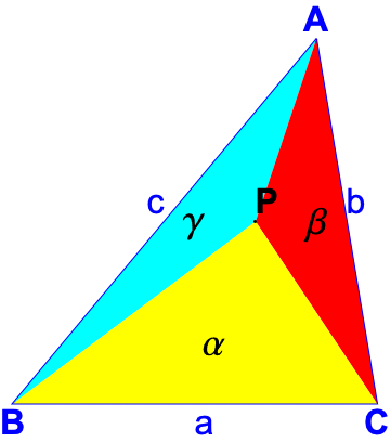 areas from point to sides