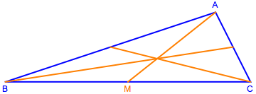 medians meet at centroid