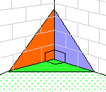 3 meet at their right-angles in 3D